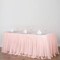 17 feet x 29" Blush LACE Banquet TABLE SKIRT TradeShow Wedding Party Catering